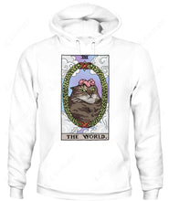 Load image into Gallery viewer, The World Tarot Flower Cat Graphic Apparel
