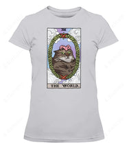 Load image into Gallery viewer, The World Tarot Flower Cat Graphic Apparel
