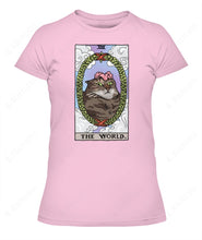 Load image into Gallery viewer, The World Tarot Flower Cat Graphic Apparel
