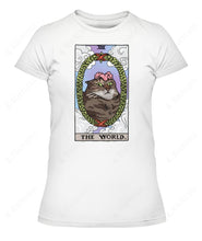 Load image into Gallery viewer, The World Tarot Flower Cat Graphic Apparel
