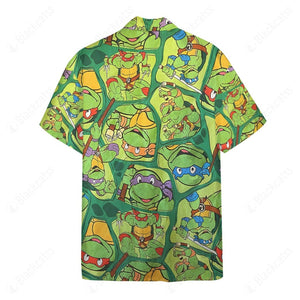 TMNT Hawaii Button Shirt