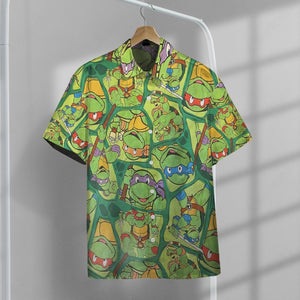 TMNT Hawaii Button Shirt