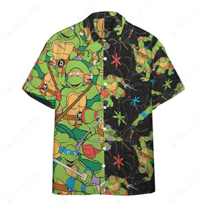 TMNT Hawaii Button Shirt