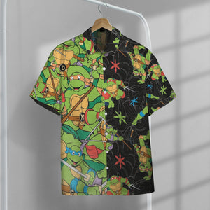 TMNT Hawaii Button Shirt