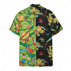 TMNT Hawaii Button Shirt