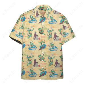 TMNT Hawaii Button Shirt