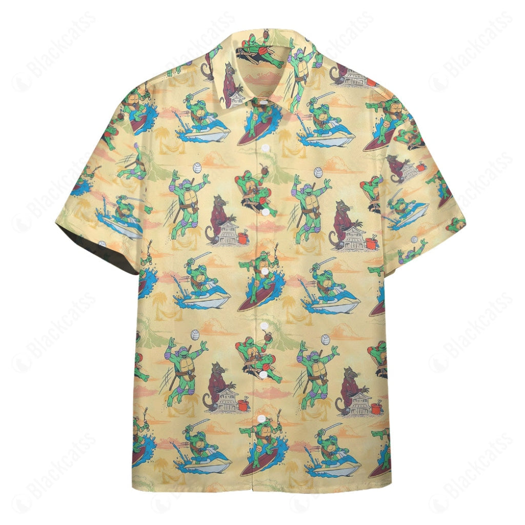 TMNT Hawaii Button Shirt