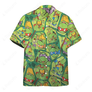 TMNT Hawaii Button Shirt