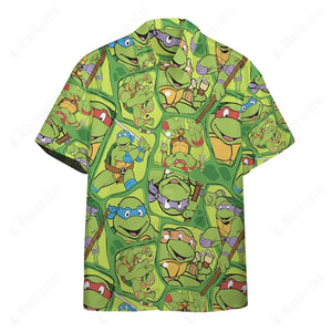 TMNT Pattern Custom Button Shirt