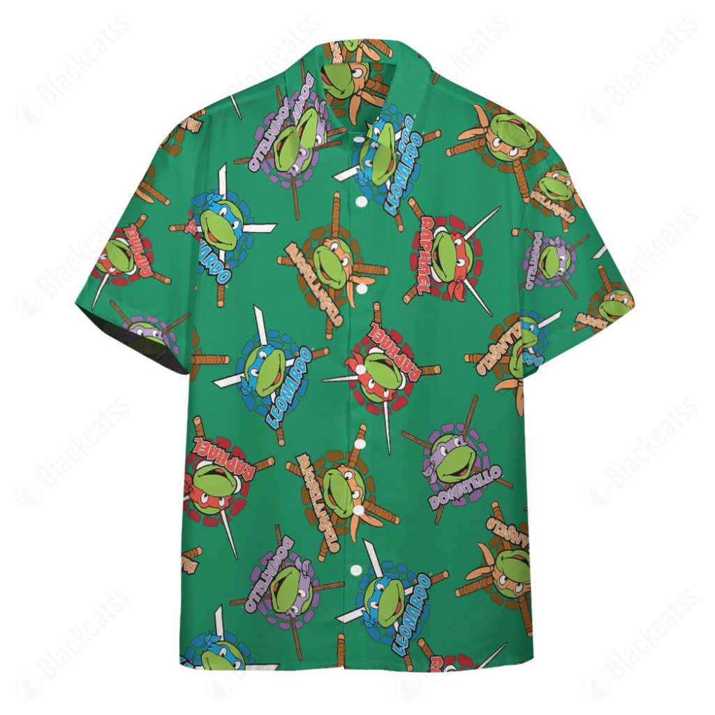 TMNT Pattern Custom Button Shirt