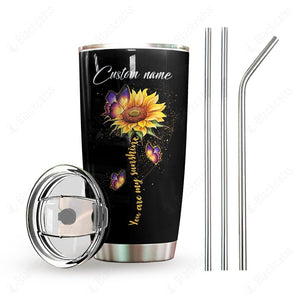 To My Daughter Sunflowers Personalized Tumbler