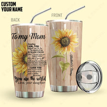 Load image into Gallery viewer, To My Mom You Are The World Personalized Tumbler
