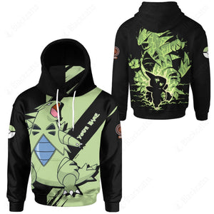 Anime Pkm Tyratinar Evolve 2 Custom Snood Hoodie Bo1703221