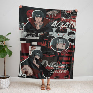 Uchiha Itachi Art Custom Soft Blanket