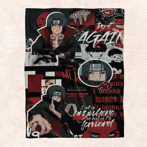 Uchiha Itachi Art Custom Soft Blanket