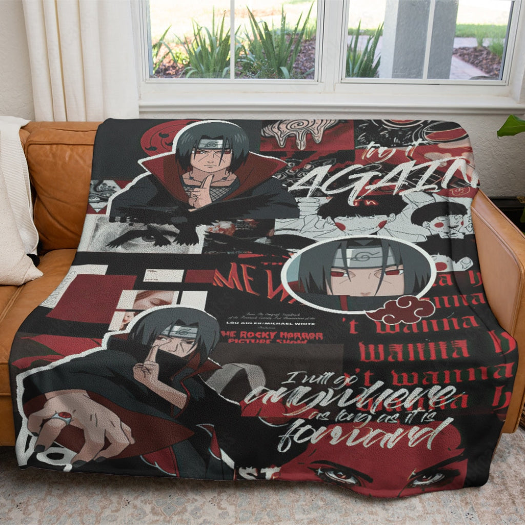 Uchiha Itachi Art Custom Soft Blanket