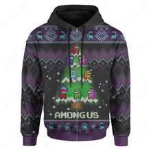 Load image into Gallery viewer, Ugly Christmas Among Us Tree Hoodie
