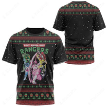 Load image into Gallery viewer, Ugly Christmas Mighty Morphin Power Rangers Custom T-Shirt
