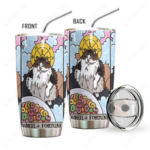 Load image into Gallery viewer, Wheel of Fortune Tarot Cat Custom Tumbler
