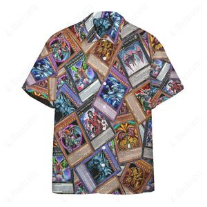 YGO Cards Custom Hawaii Button Shirt