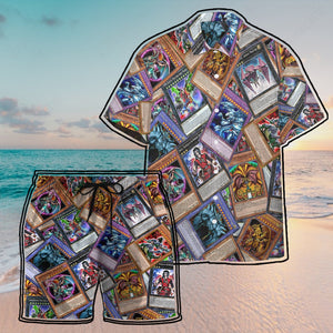 YGO Cards Custom Hawaii Button Shirt