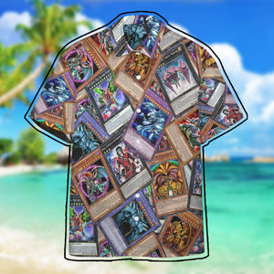 YGO Cards Custom Hawaii Button Shirt