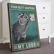 Load image into Gallery viewer, Your Butt Napkins My Lord Custom Canvas With Frame
